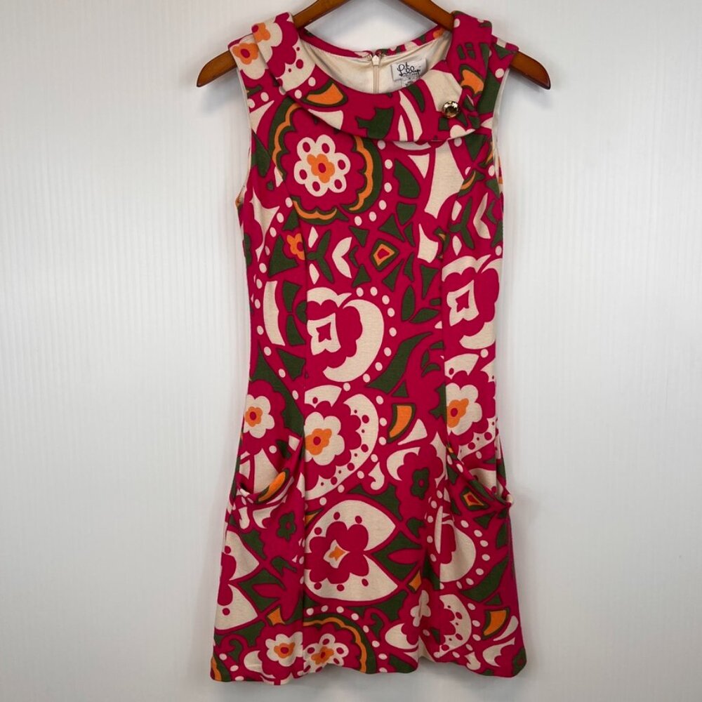 Vintage Lilly Pulitzer Dress Women 4 Taea Floral Wagon Retro Work Party Core ex